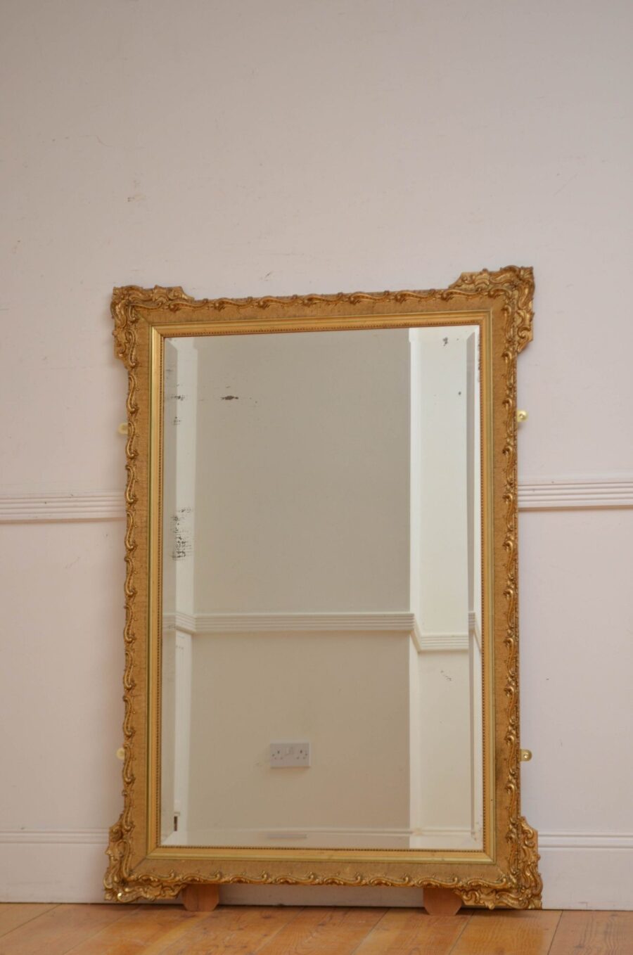 French Early XXth Century Gilded Wall Mirror H138cm - Image 2