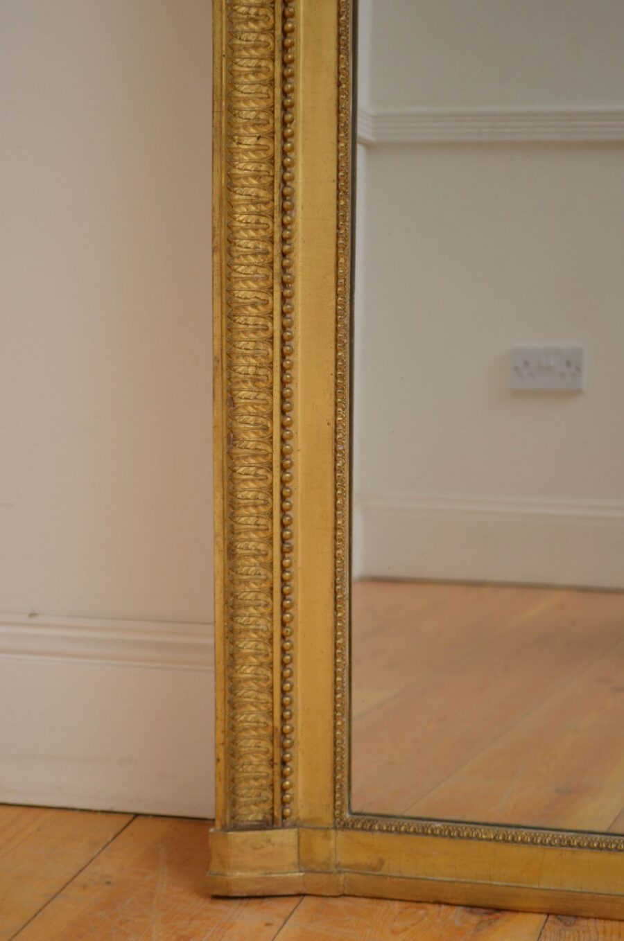 19th Century Giltwood Wall Mirror H150cm - Image 4