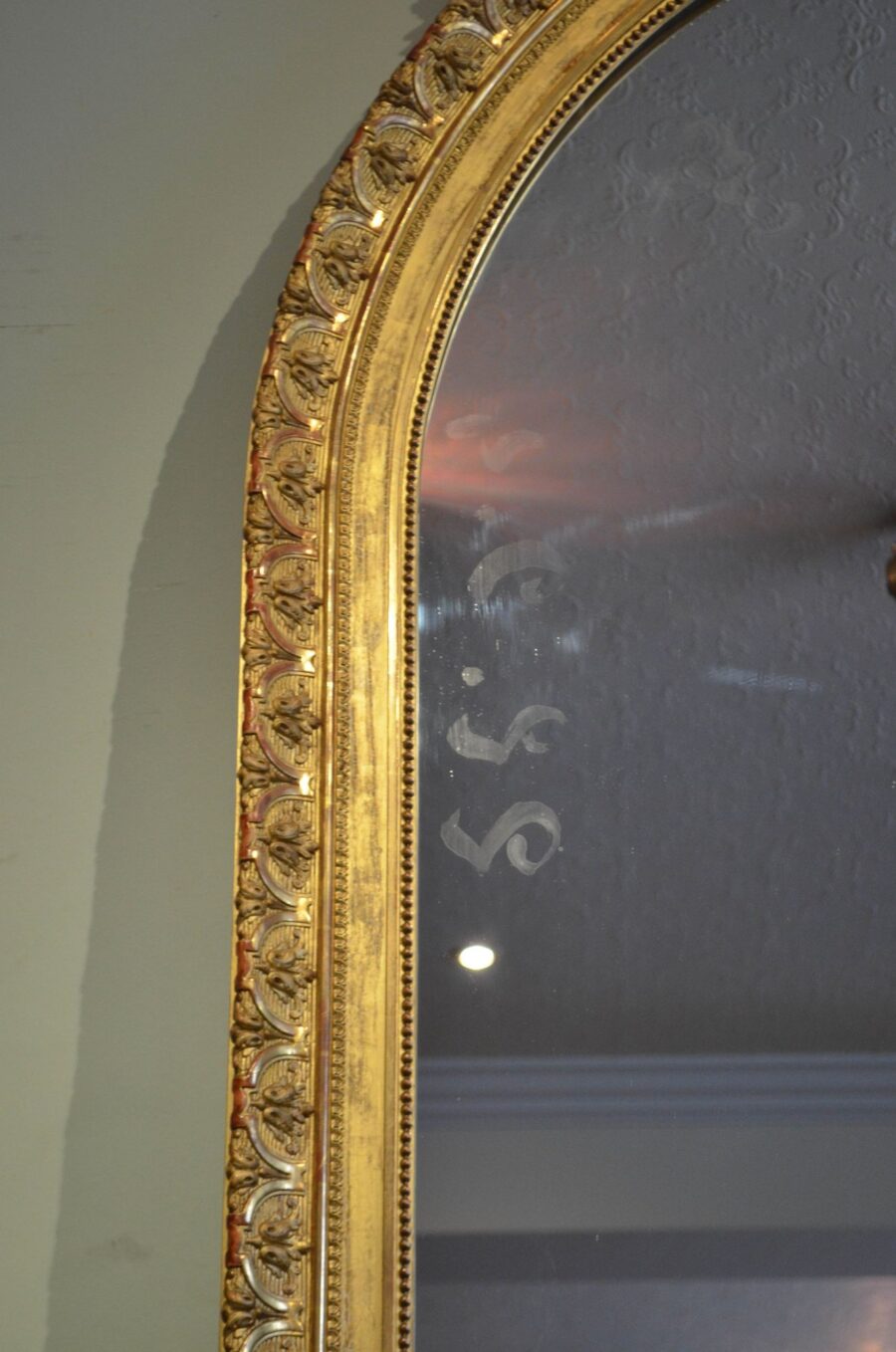 Large and Elaborate Antique French Leaner Mirror H225cm - Image 5