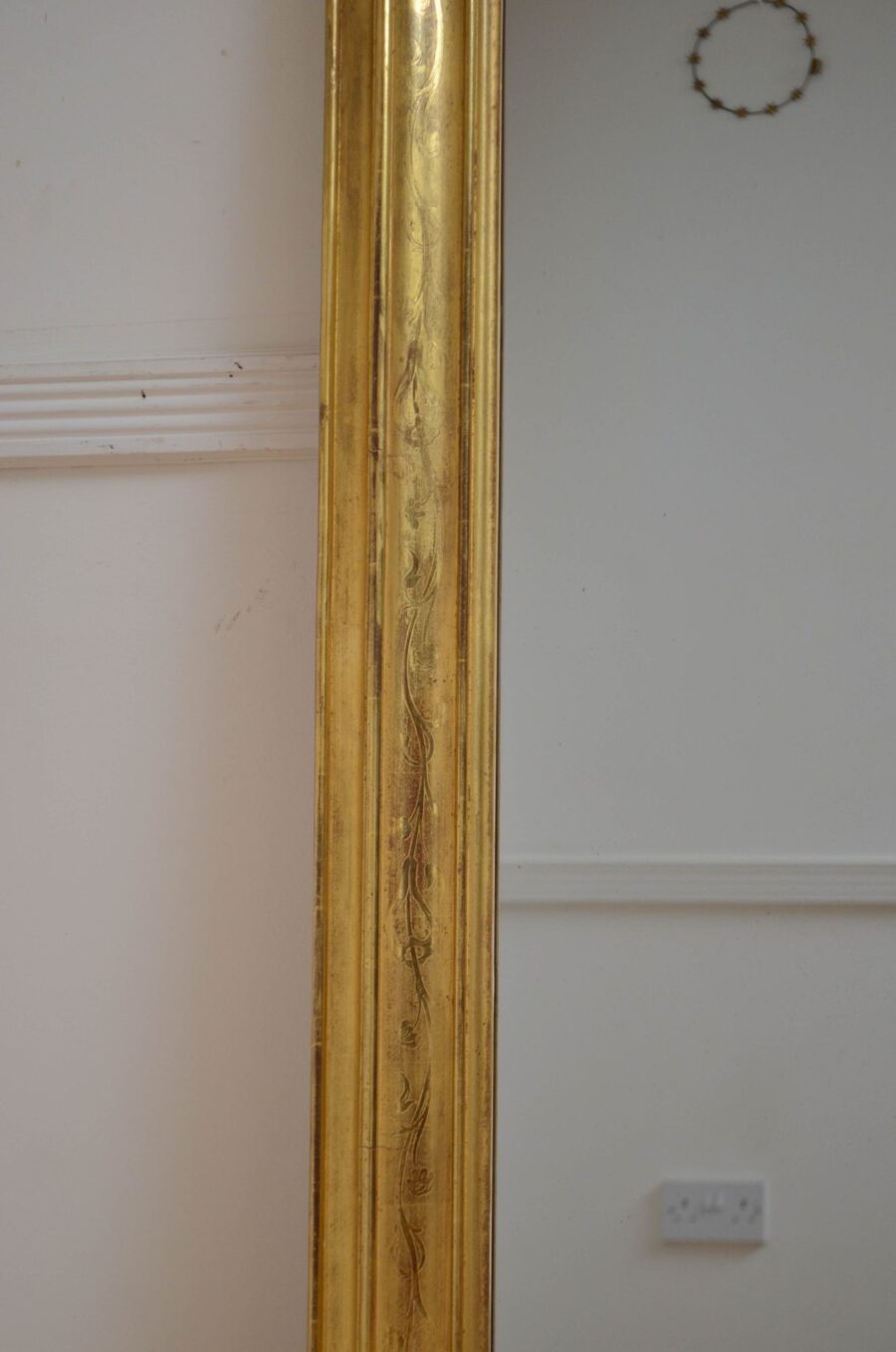 Antique Gilded Wall Mirror H140cm - Image 5