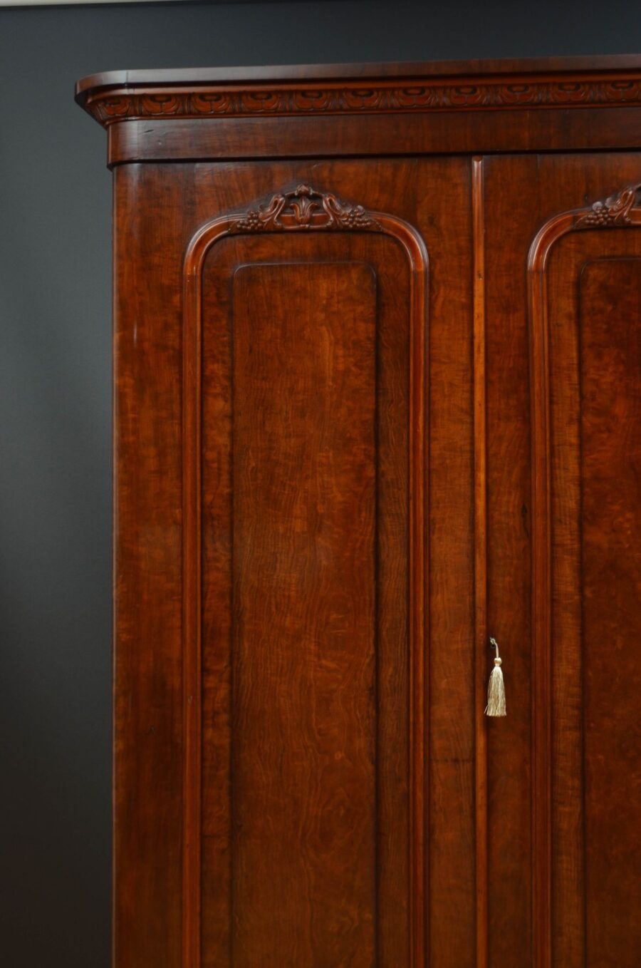 English Victorian Mahogany Two Door Wardrobe ON HOLD - Image 5