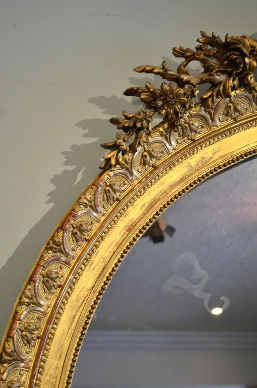 Large and Elaborate Antique French Leaner Mirror H225cm - Image 6
