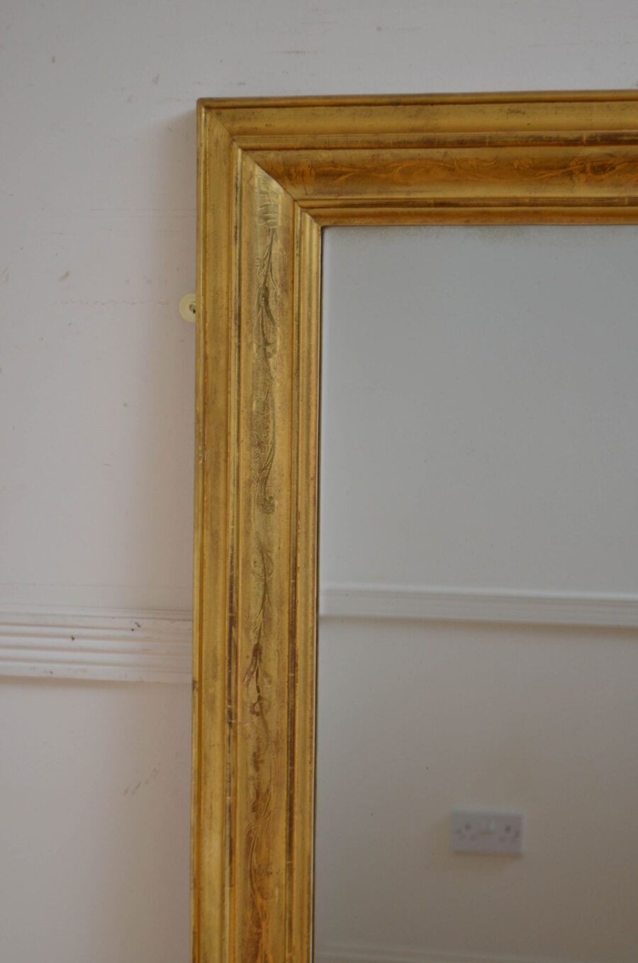 Antique Gilded Wall Mirror H140cm - Image 6