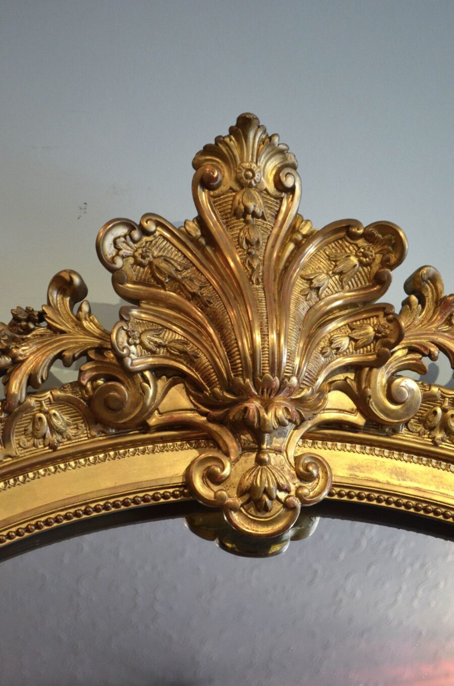 Large and Elaborate Antique French Leaner Mirror H225cm - Image 8
