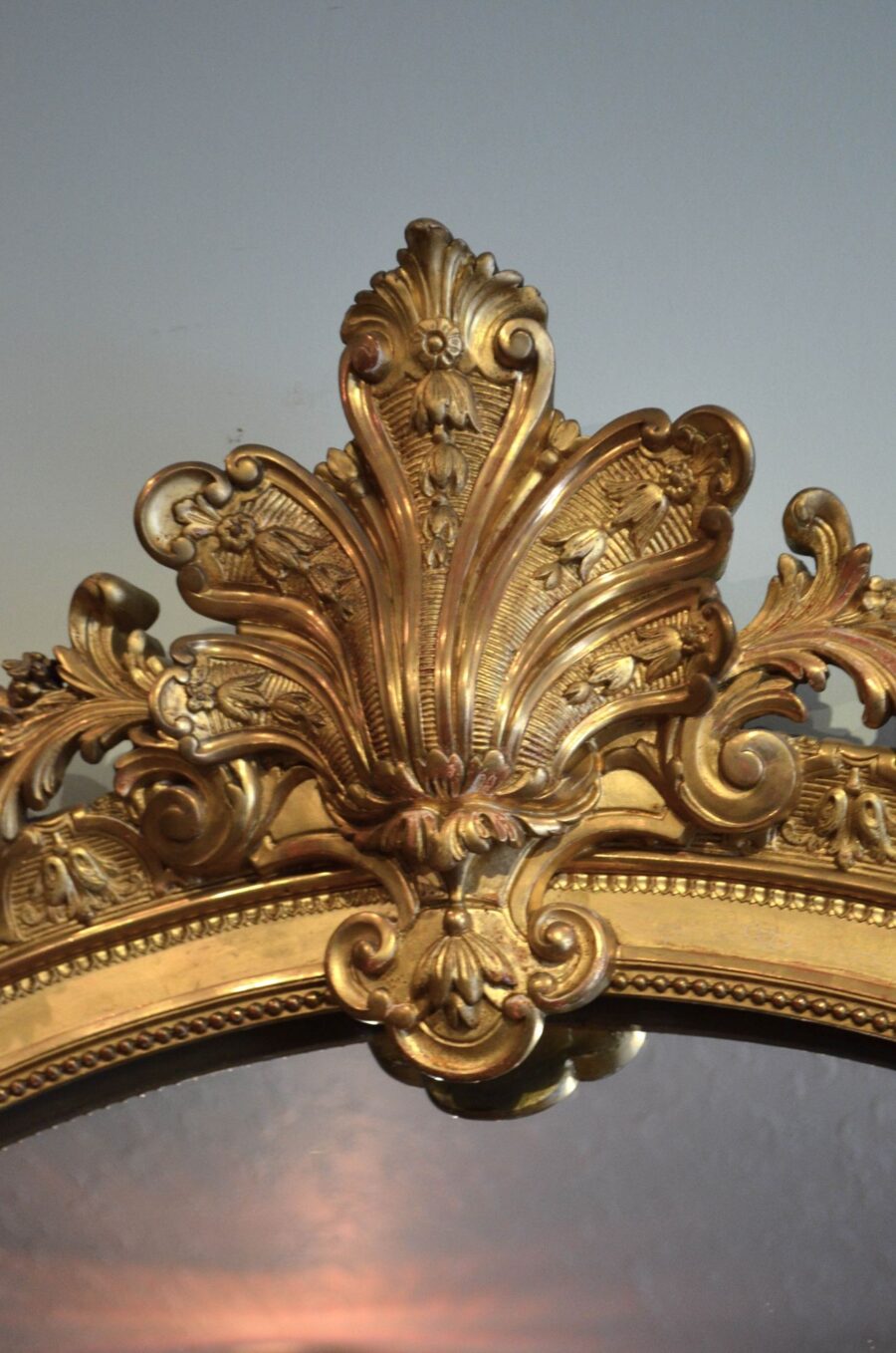 Large and Elaborate Antique French Leaner Mirror H225cm - Image 9