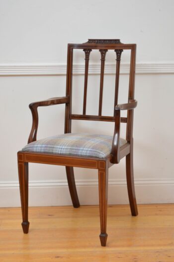 Sheraton Revival Mahogany Armchair Desk Chair