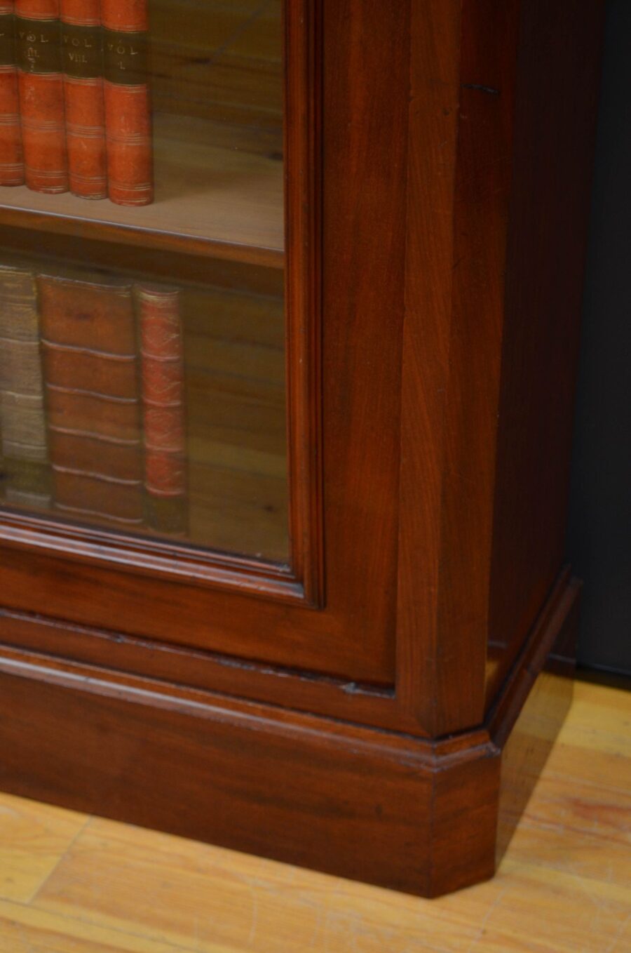 Tall and Slim Antique Bookcase in Mahogany - Image 11