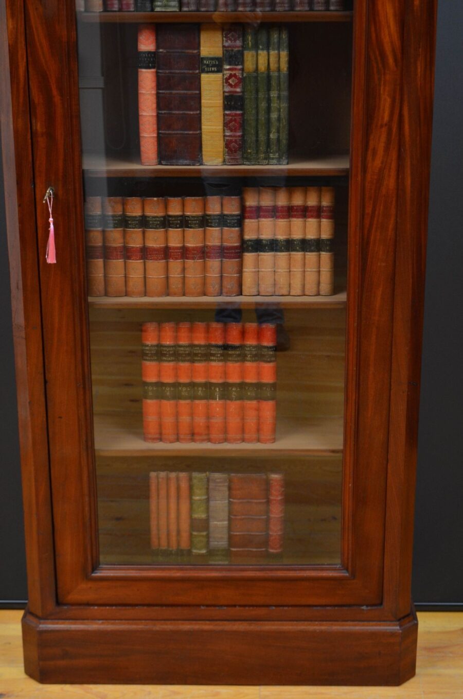 Tall and Slim Antique Bookcase in Mahogany - Image 13