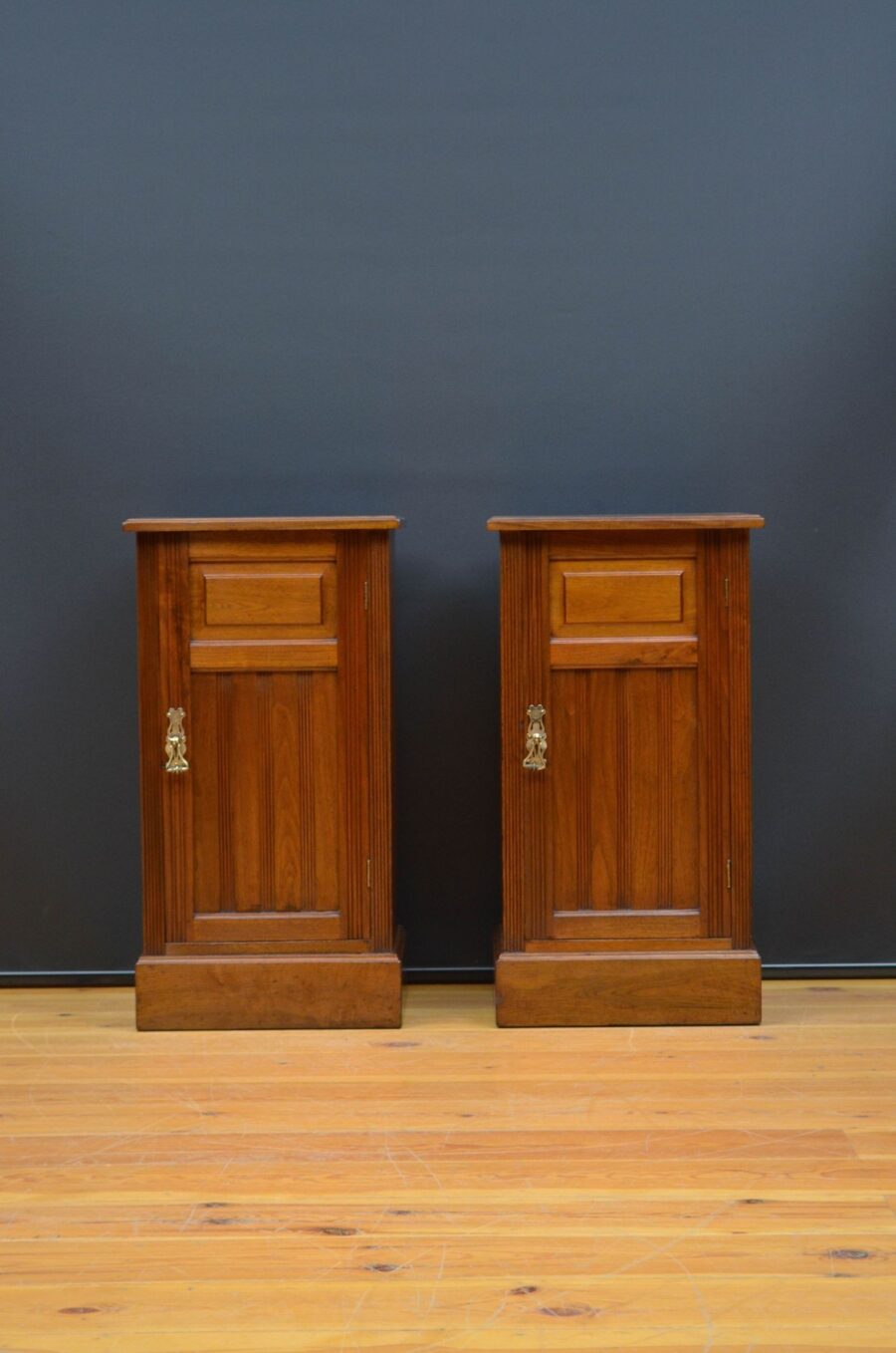 Pair of Victorian Walnut Bedside Cabinets - Image 2