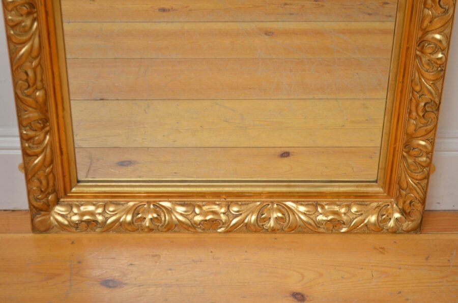Turn of the Century Giltwood Wall Mirror H85cm - Image 3