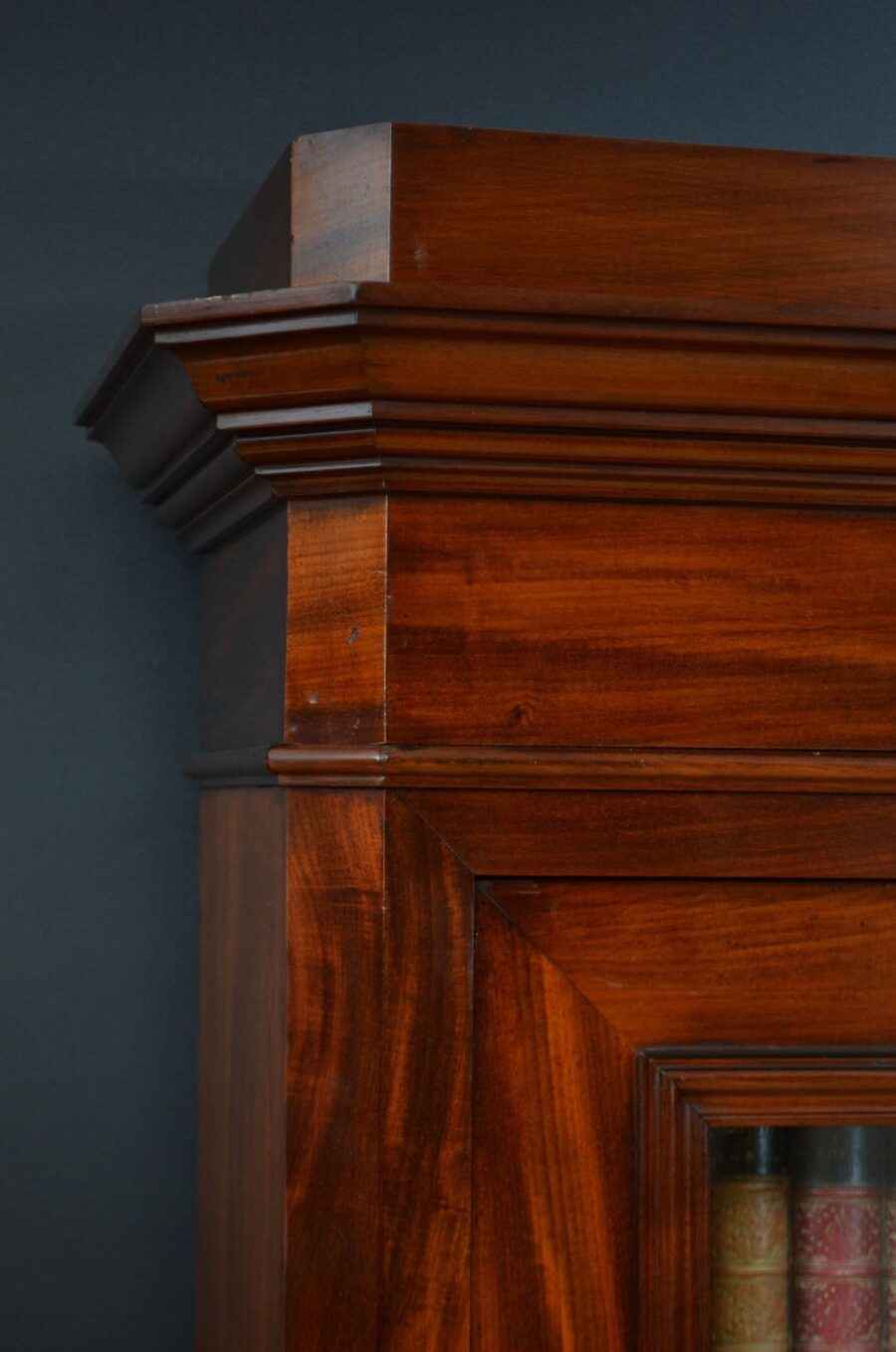 Tall and Slim Antique Bookcase in Mahogany - Image 5