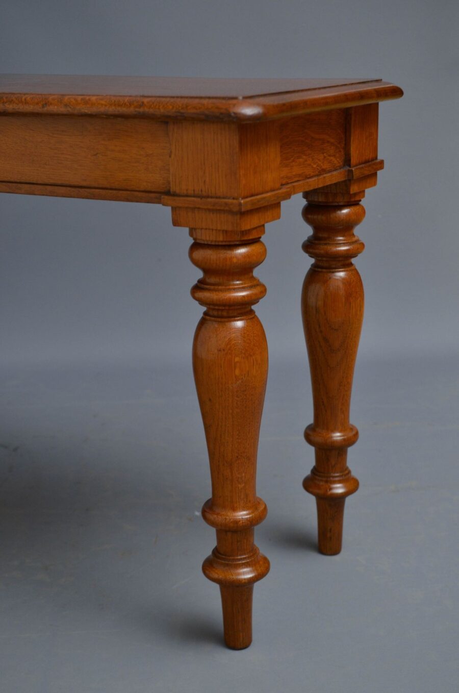 Victorian Solid Oak Hall Bench - Image 9