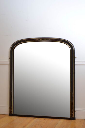 Edwardian Ebonised and Gilded Wall Mirror
