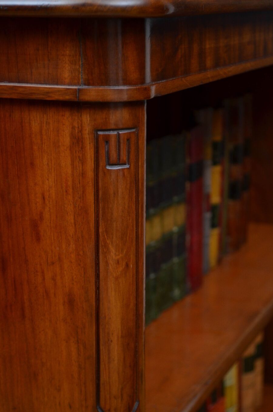 Victorian Solid Mahogany Open Bookcase - Image 12
