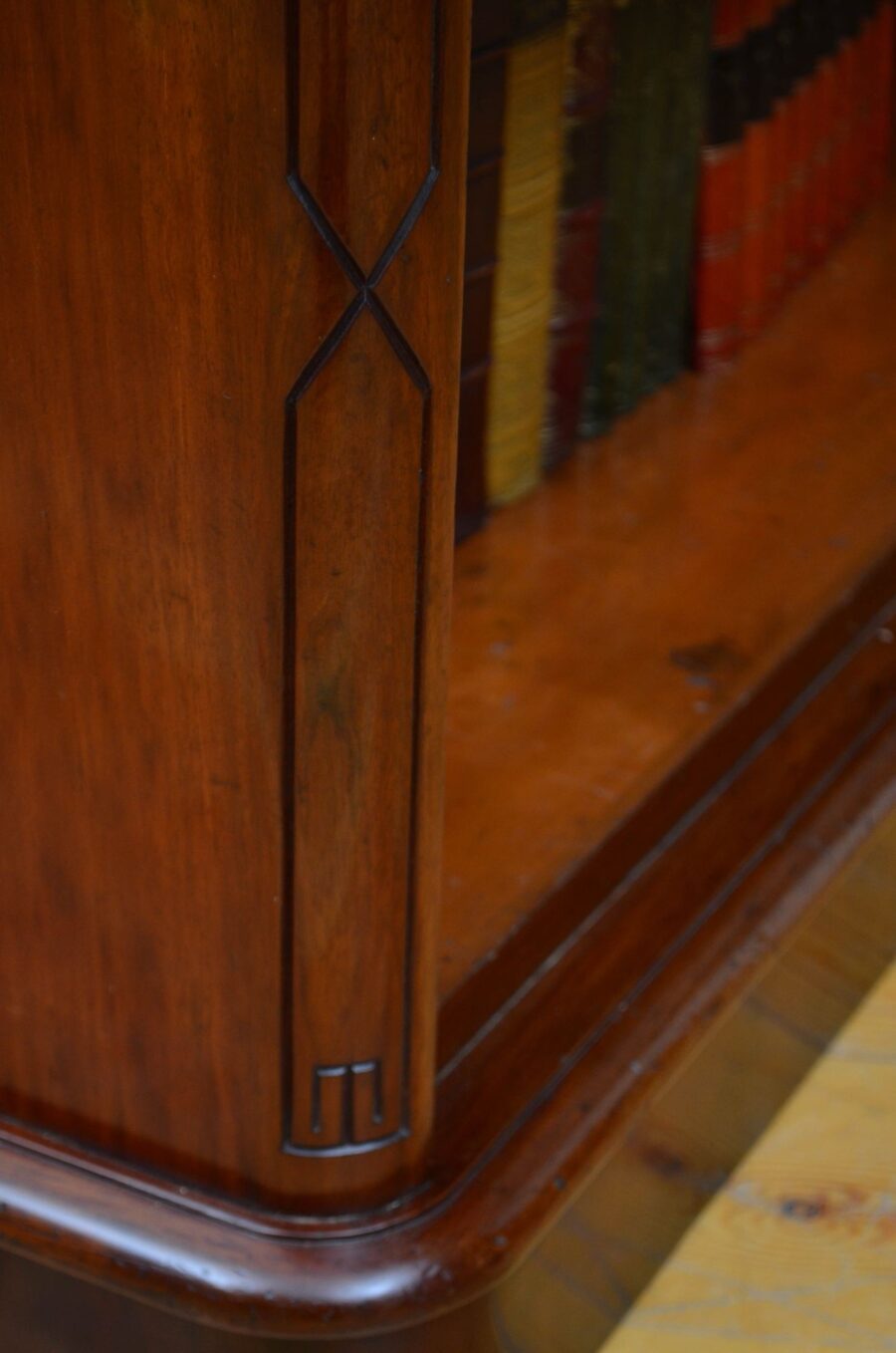 Victorian Solid Mahogany Open Bookcase - Image 14