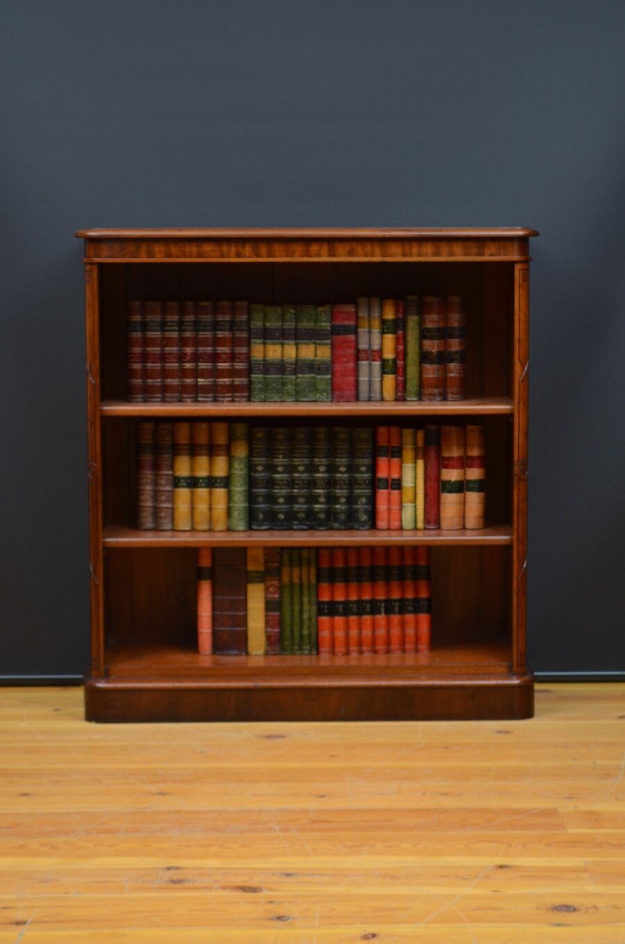 Victorian Solid Mahogany Open Bookcase - Image 2