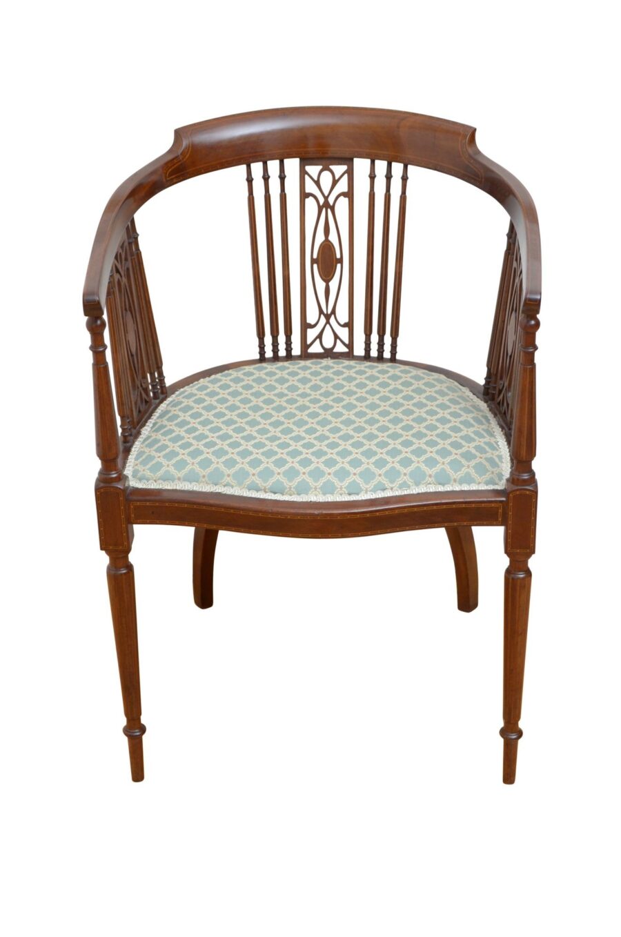 Fine Edwardian Mahogany Tub Chair - Image 2