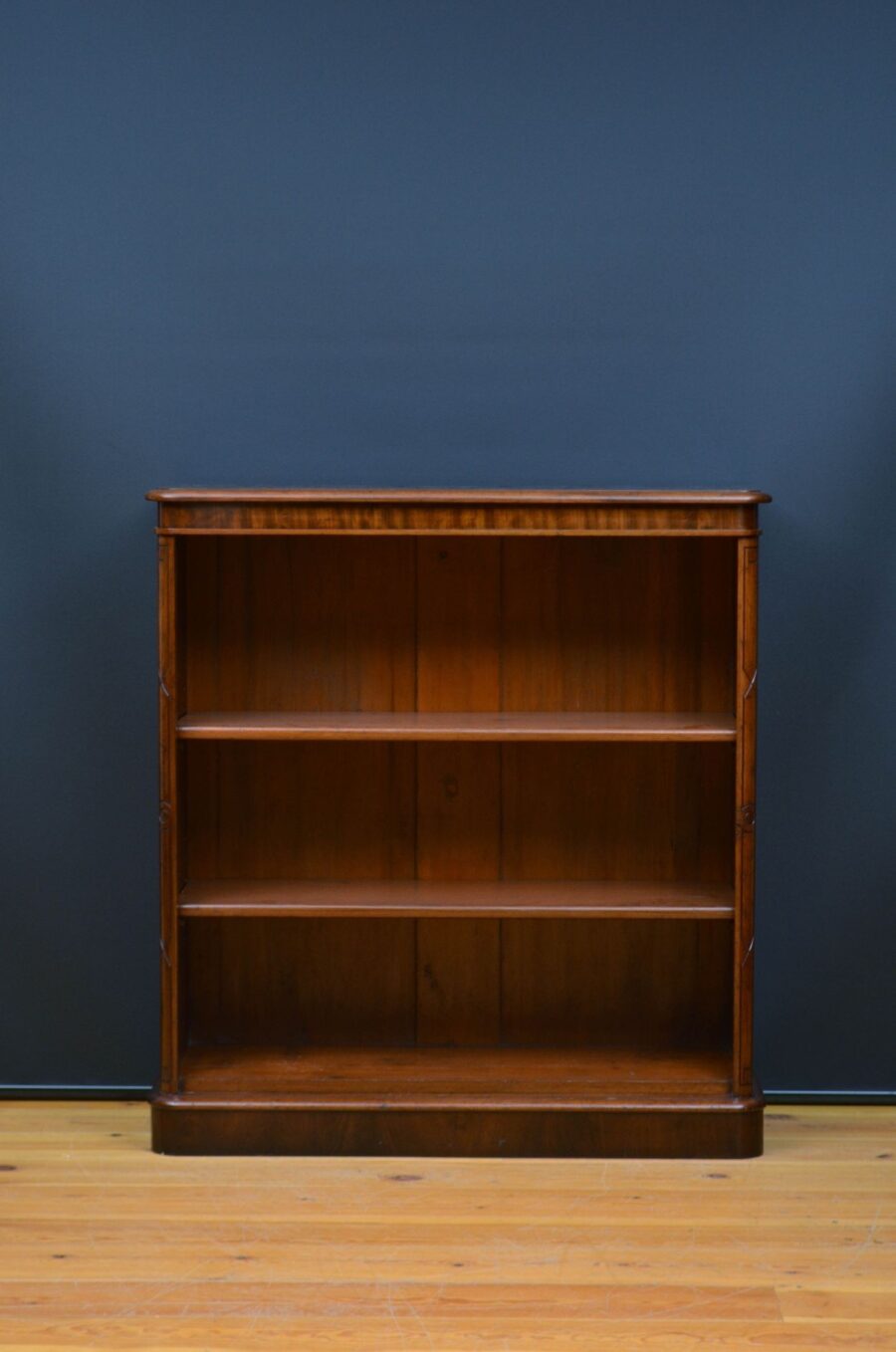 Victorian Solid Mahogany Open Bookcase - Image 3