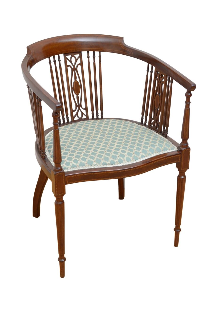 Fine Edwardian Mahogany Tub Chair - Image 3