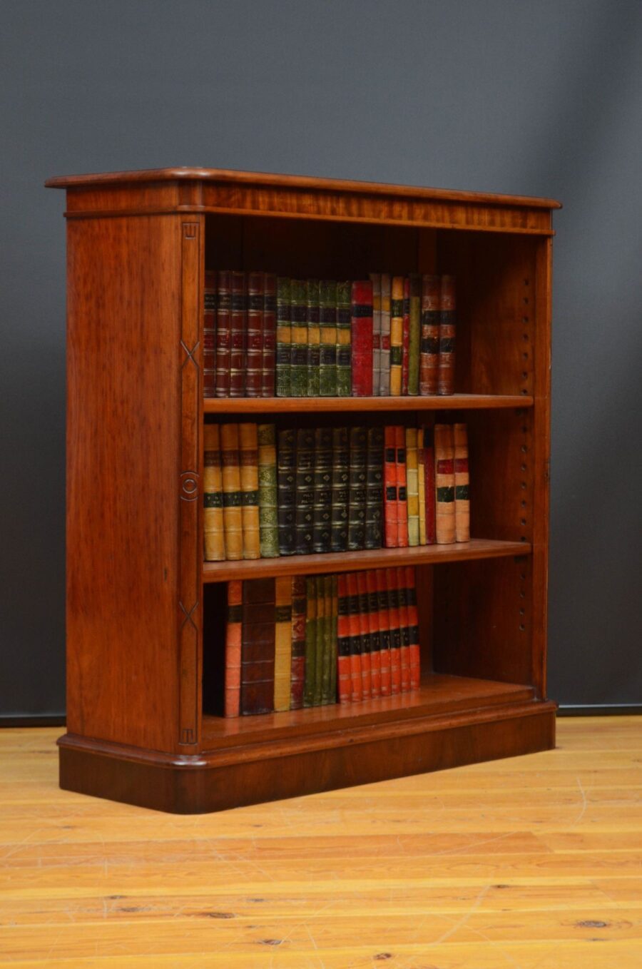 Victorian Solid Mahogany Open Bookcase - Image 4