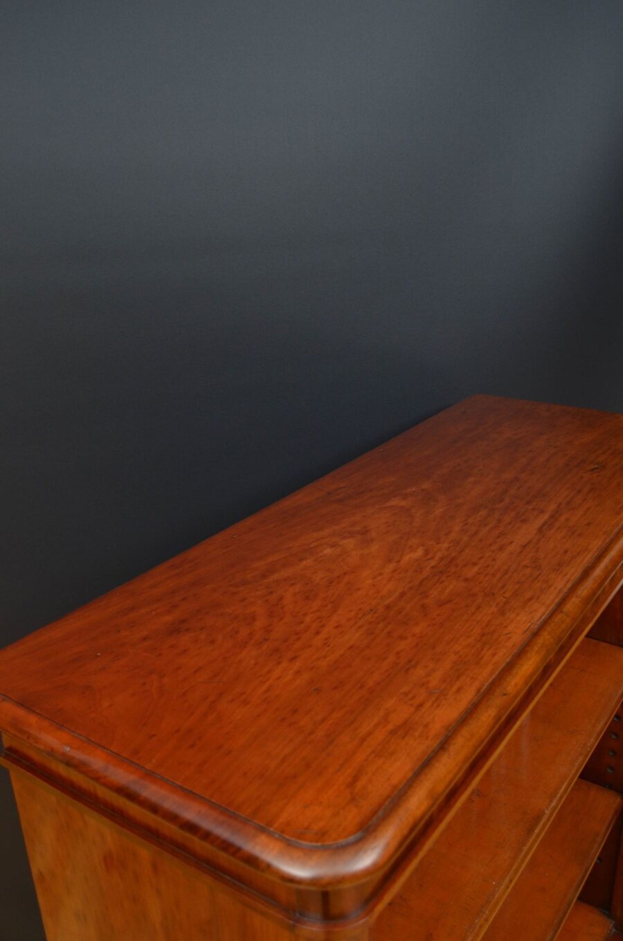Victorian Solid Mahogany Open Bookcase - Image 5