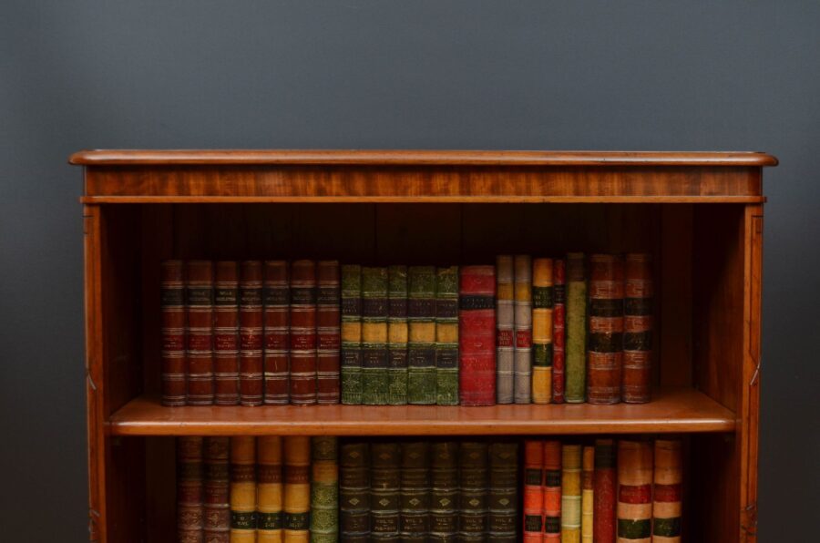 Victorian Solid Mahogany Open Bookcase - Image 7
