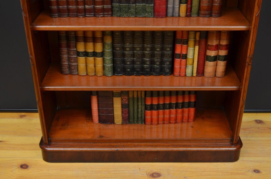Victorian Solid Mahogany Open Bookcase - Image 8