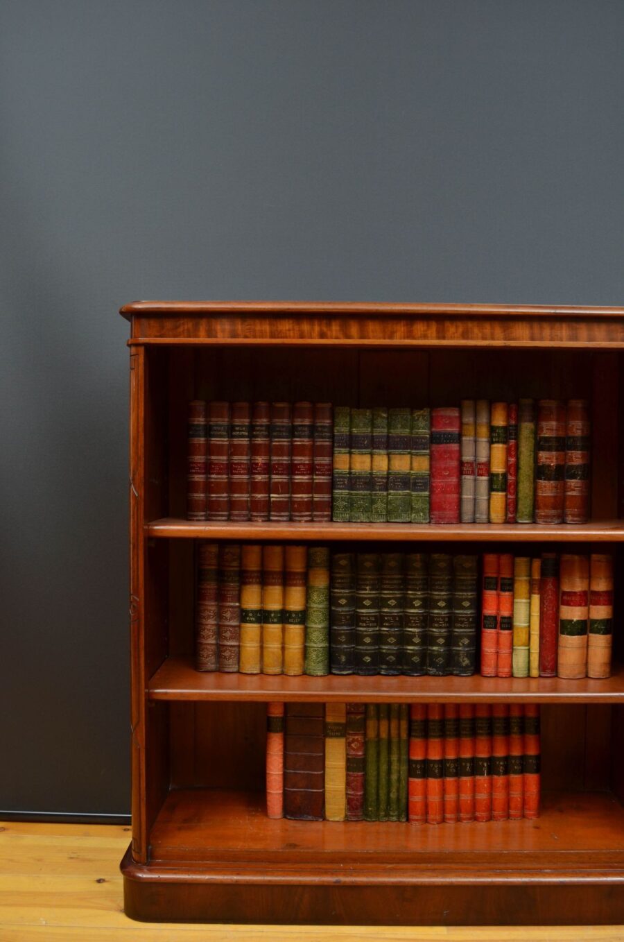 Victorian Solid Mahogany Open Bookcase - Image 9
