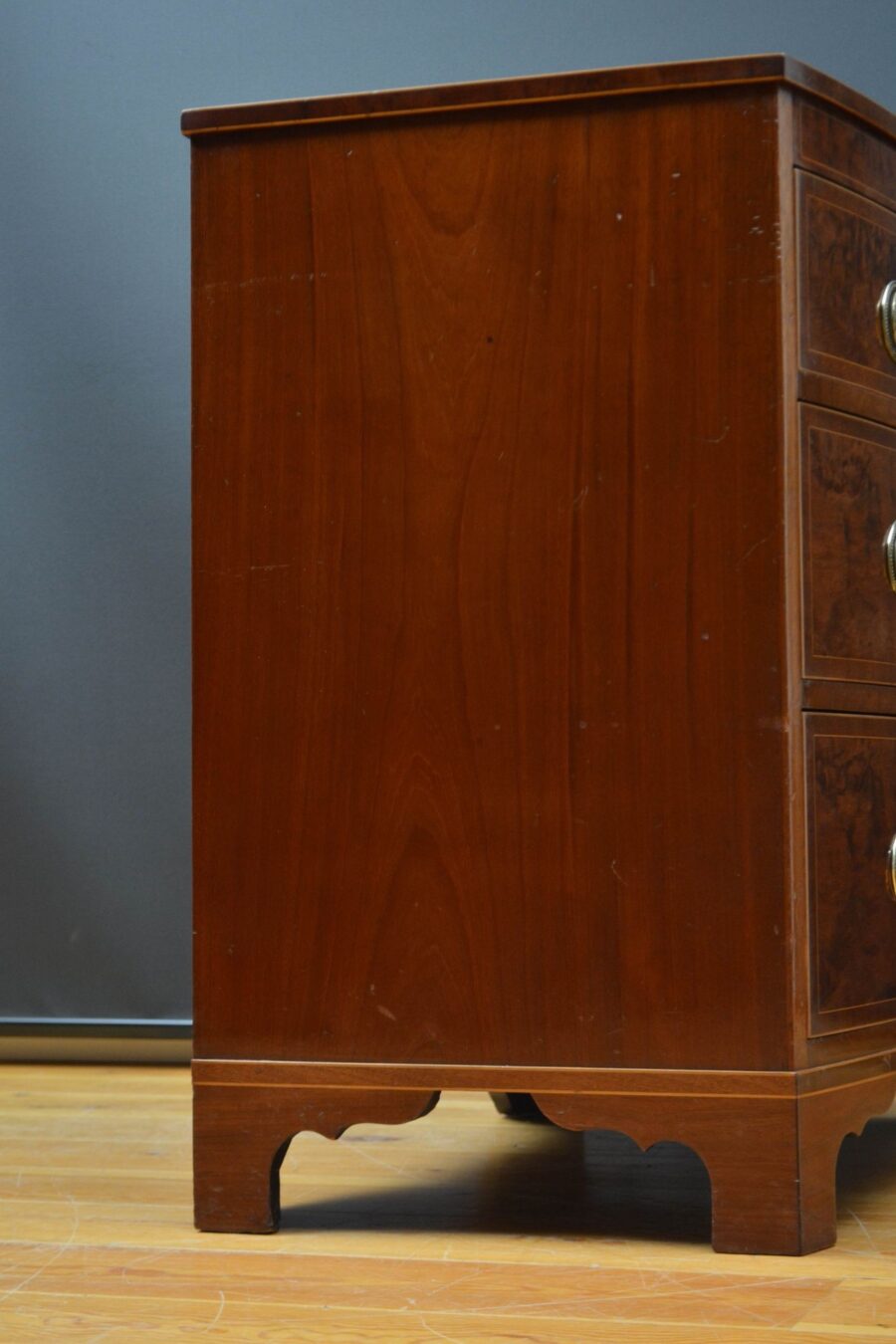 Sheraton Revival Mahogany Chest of Drawers - Image 13