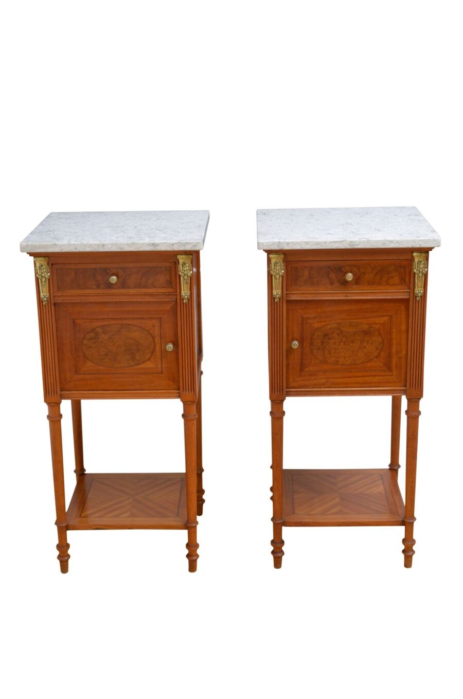 Pair Of Satinwood Bedside Cabinets - Image 2