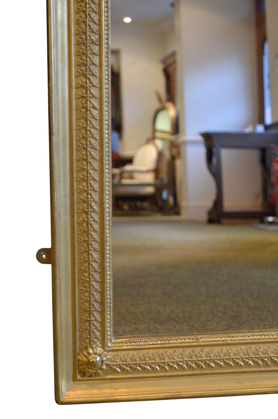 Outstanding Large Antique Giltwood Wall Mirror H158cm - Image 3