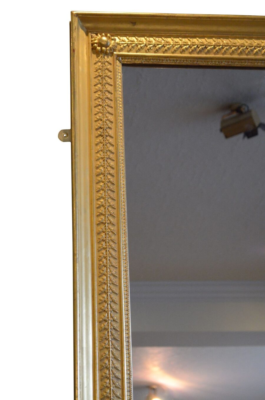 Outstanding Large Antique Giltwood Wall Mirror H158cm - Image 4