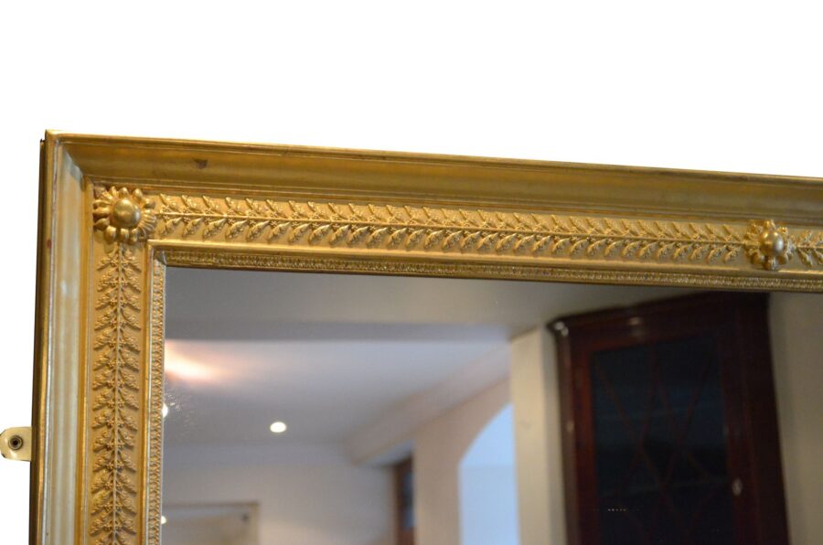 Outstanding Large Antique Giltwood Wall Mirror H158cm - Image 5