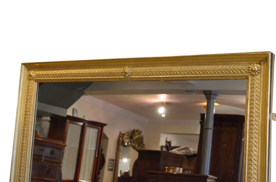 Outstanding Large Antique Giltwood Wall Mirror H158cm - Image 6