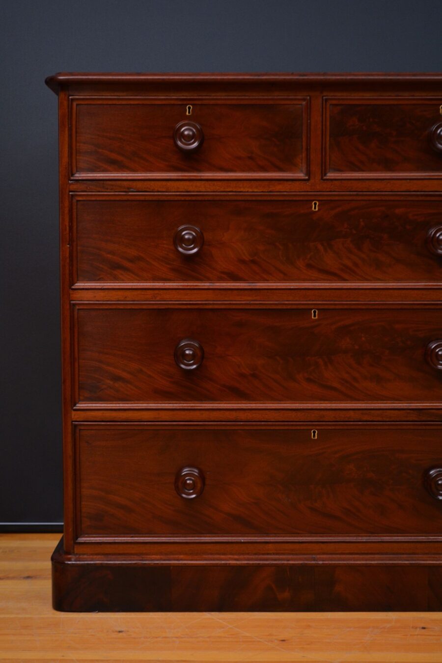 Victorian Flamed Mahogany Chest of Drawers RESERVED - Image 8