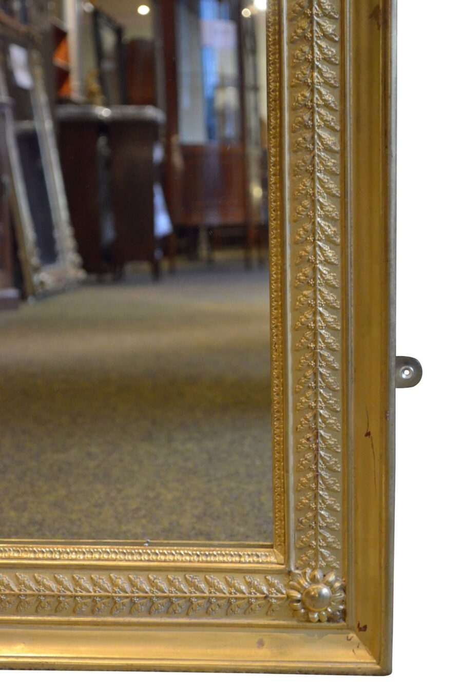 Outstanding Large Antique Giltwood Wall Mirror H158cm - Image 8