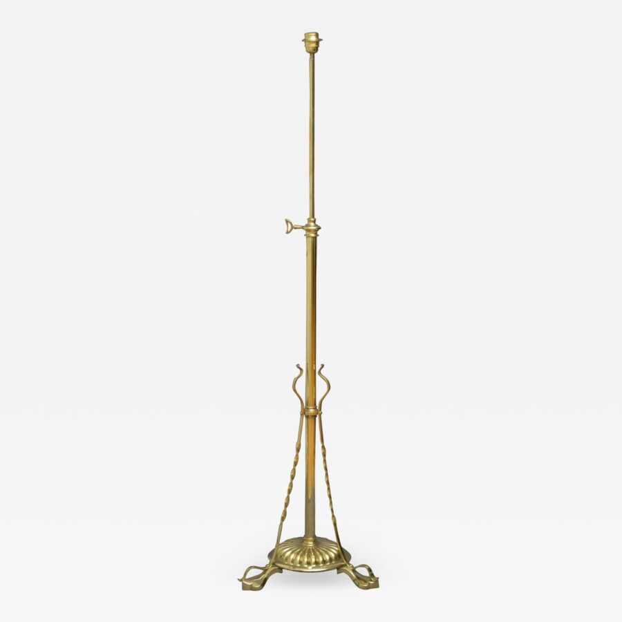 Early XXth Century Brass Floor Lamp
