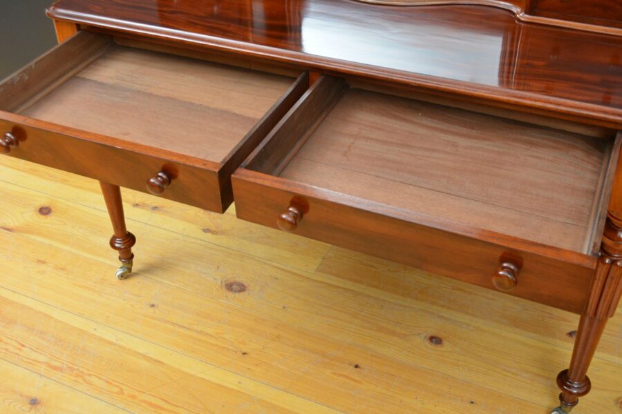 English Victorian Mahogany Dressing Table - Image 13