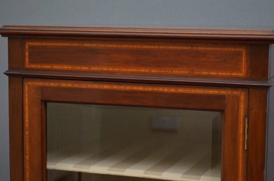 ELEGANT EDWARDIAN MAHOGANY CABINET - Image 4