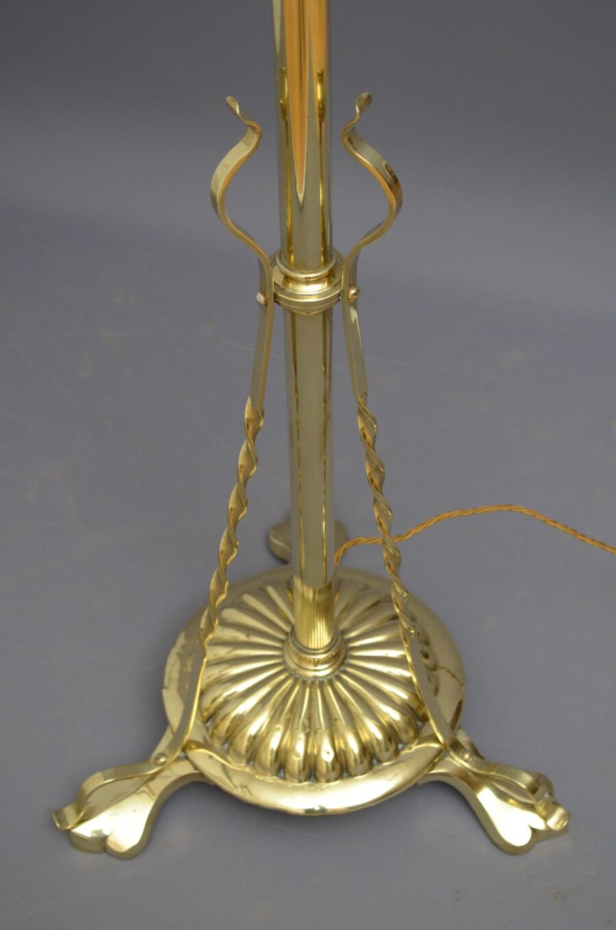 Early XXth Century Brass Floor Lamp - Image 6