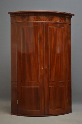George III Mahogany Corner Cupboard