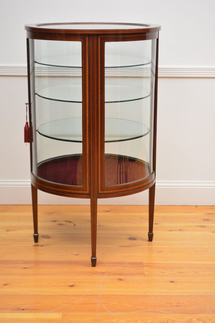 Large Cylindrical Edwardian Display Cabinet - Image 2