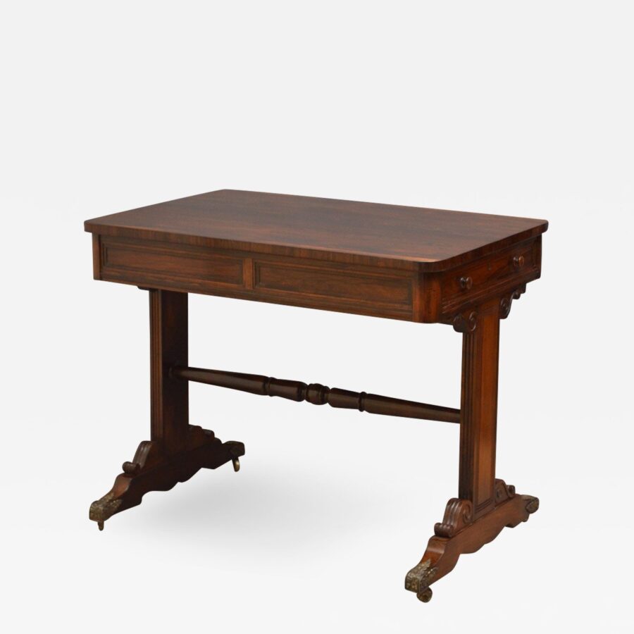 Exceptional Regency Rosewood Library Table of Small Proportions - Image 2