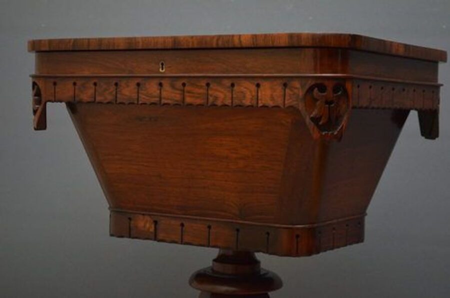 William IV Work Table in Rosewood Sewing Table - Image 3