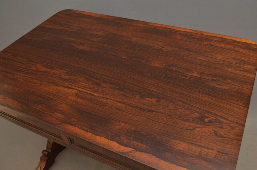 Exceptional Regency Rosewood Library Table of Small Proportions - Image 3