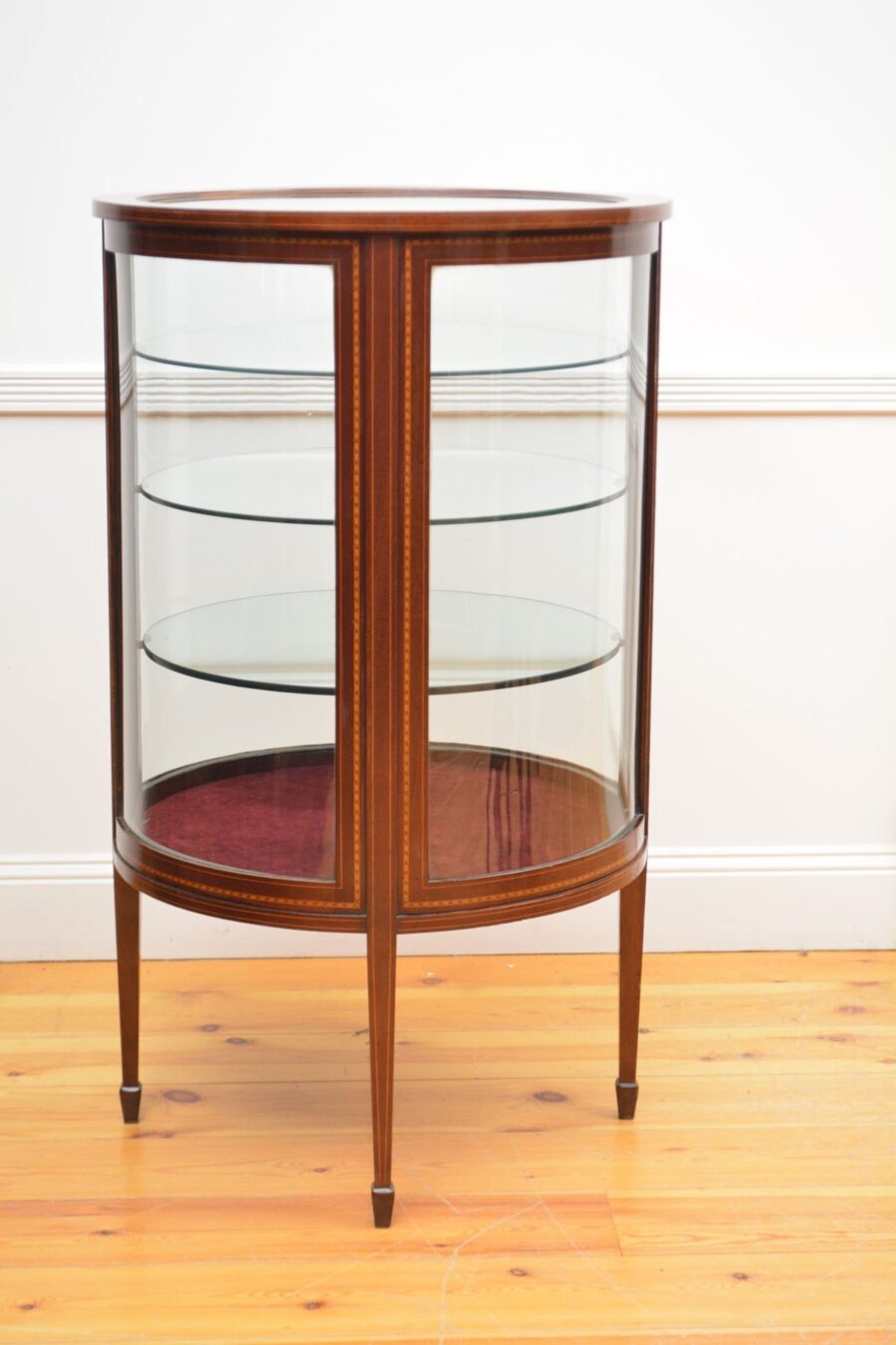 Large Cylindrical Edwardian Display Cabinet - Image 4
