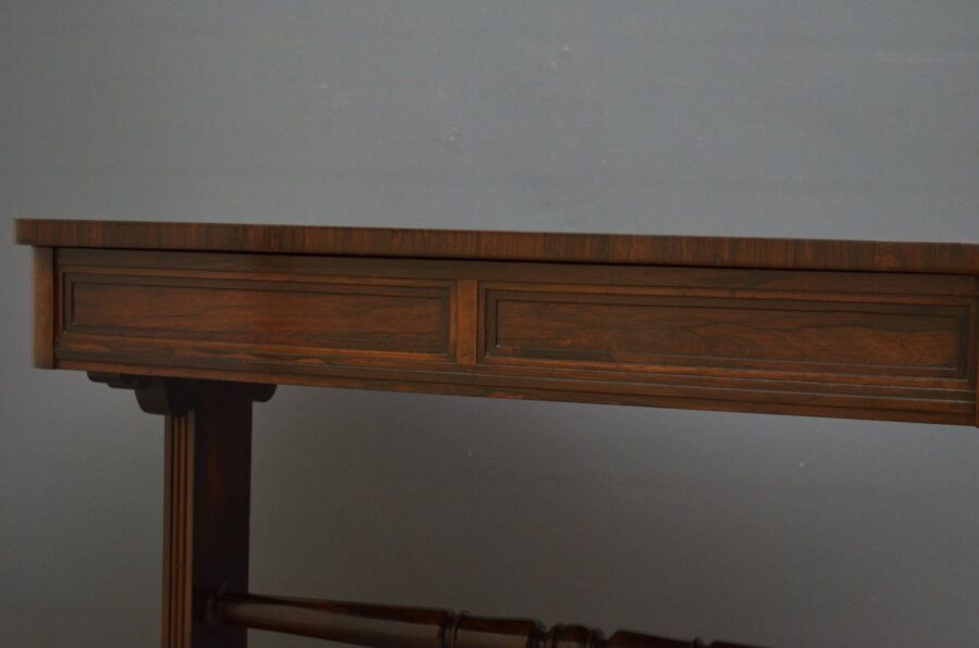 Exceptional Regency Rosewood Library Table of Small Proportions - Image 4