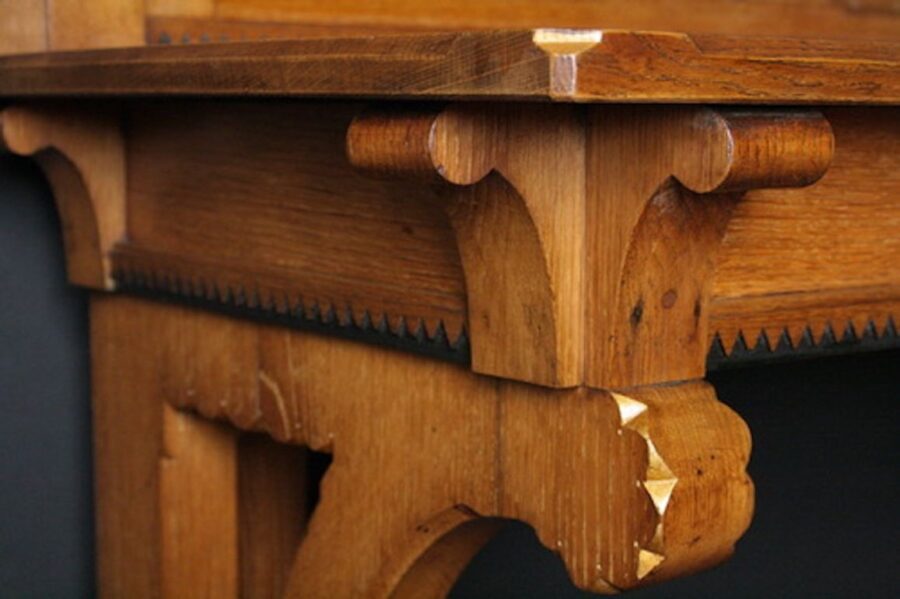 Superb Quality Victorian Console Table - Oak Hall Table - Image 5