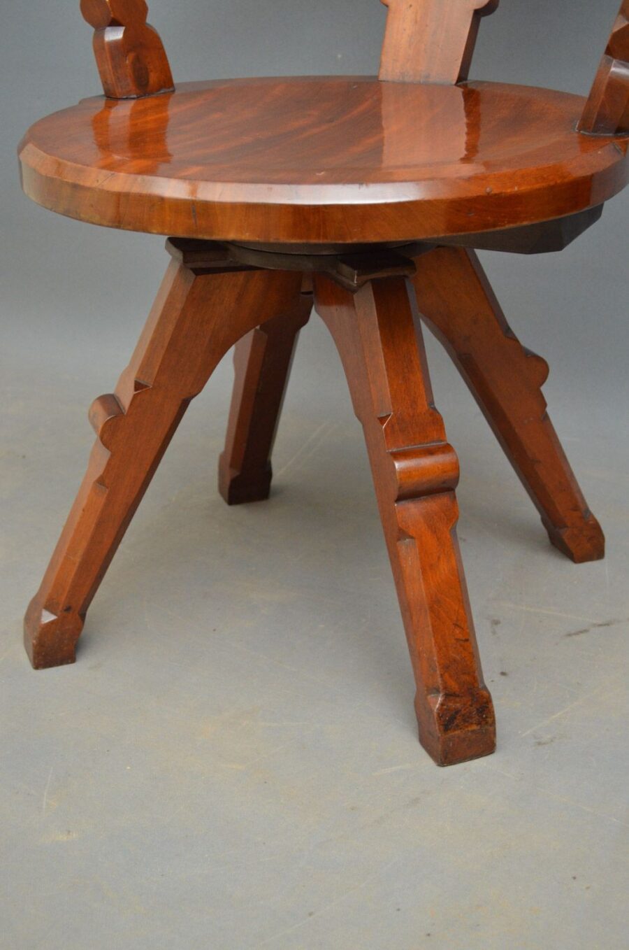 Victorian Mahogany Office Chair - Image 7