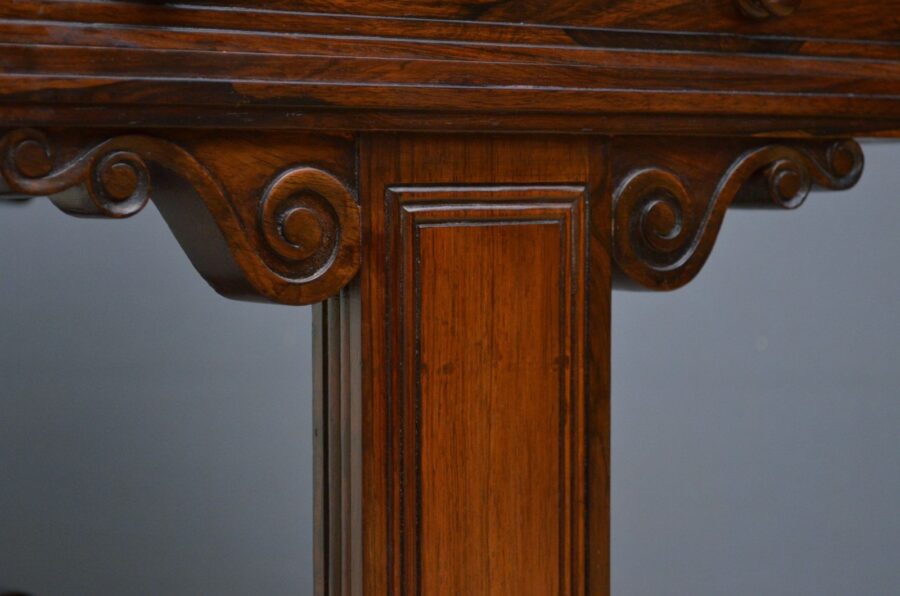 Exceptional Regency Rosewood Library Table of Small Proportions - Image 8